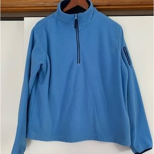 EAGLE CANYON women’s XL pull over blue zip Fleece Jacket - Warm/cozy GUC